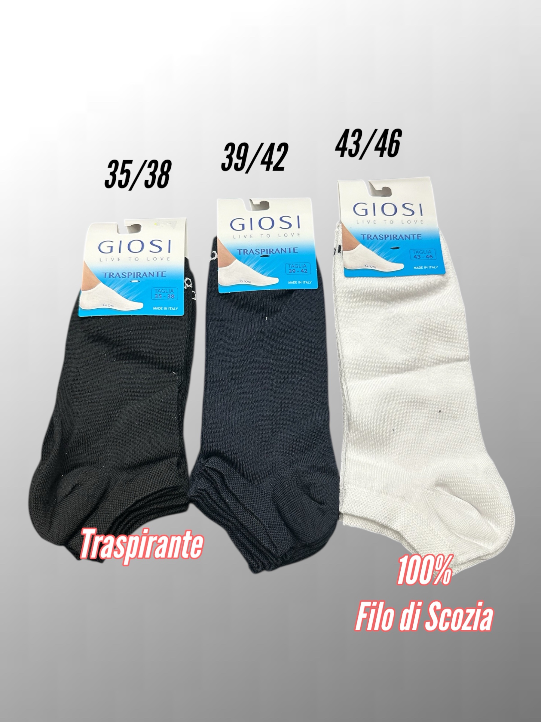 Fantasmini minicalza traspiranti
